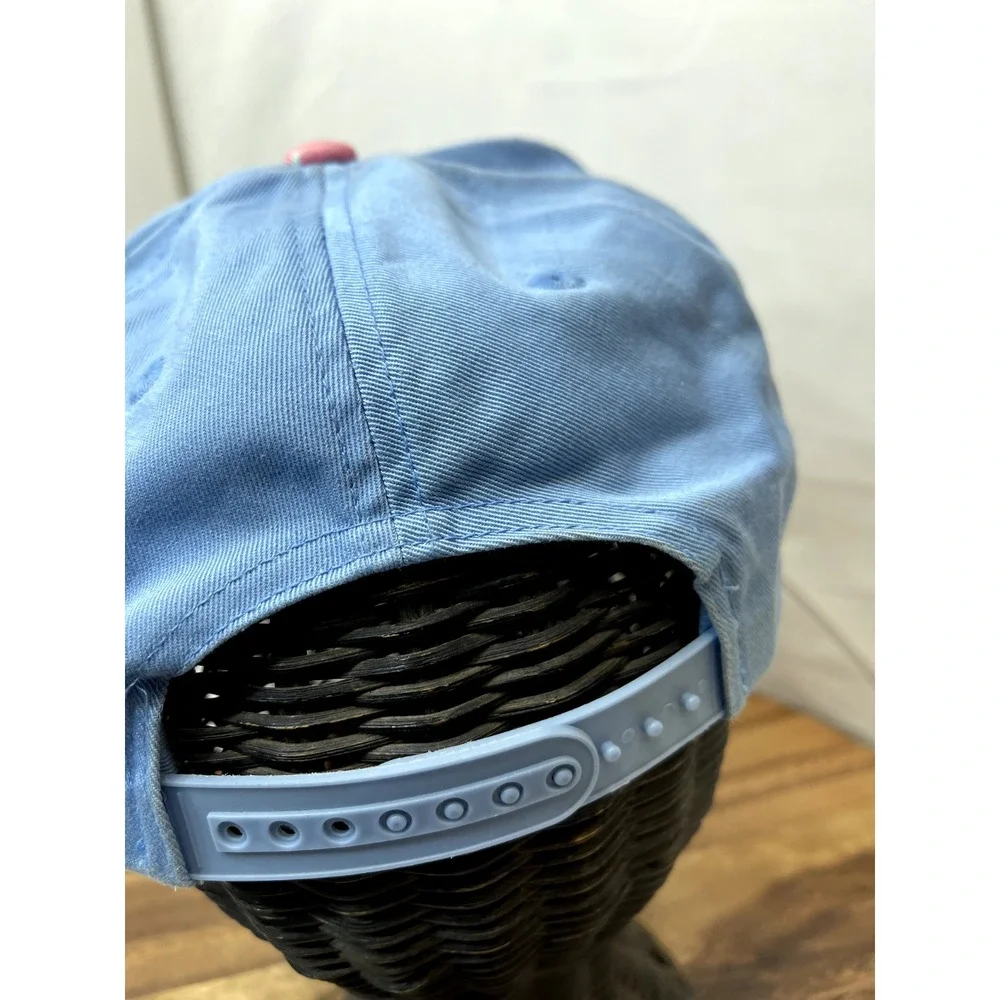Detroit‎ Style Hat Cap puffy spell out Snapback Blue Paint Spill Pink Blue